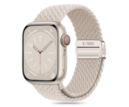 Pasek do smartwatchy Tech-Protect Nylonmag do Apple Watch 44/45/46/49 mm Starlight